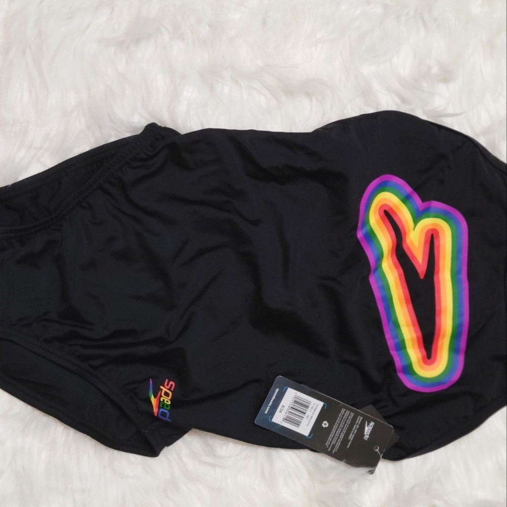 Speedo swimsuit rainbow bright